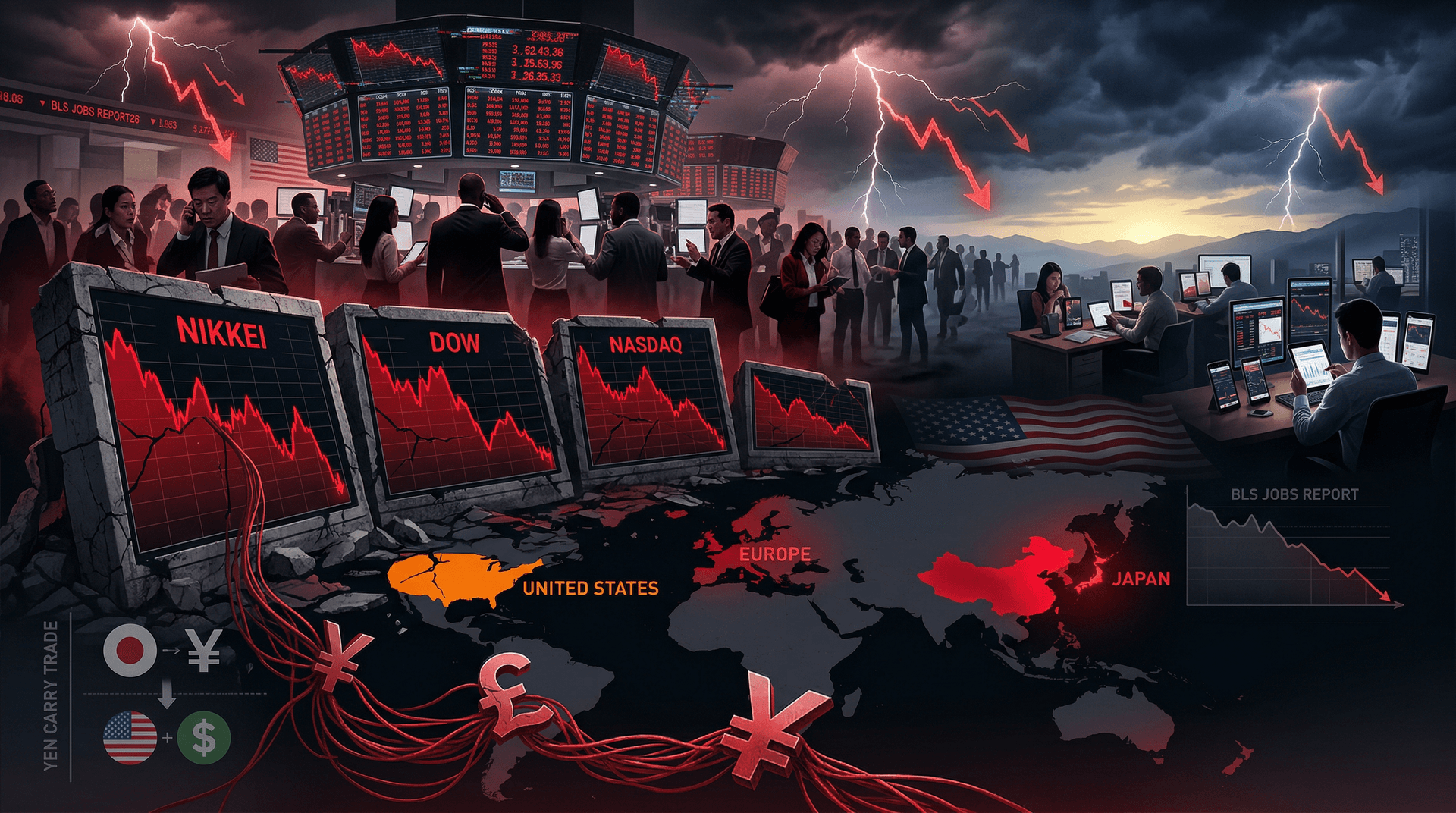 Global Markets Crash: Worst Day Since 2020 Amid Recession Fears