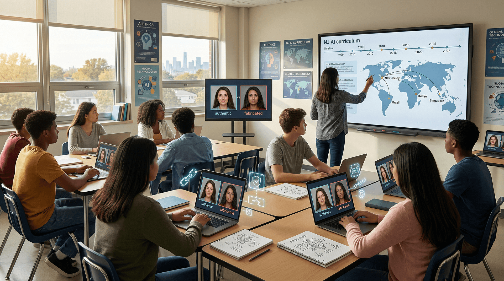 NJ AI Curriculum Secures $75M USD to Shield 1.4M Students from Deepfakes