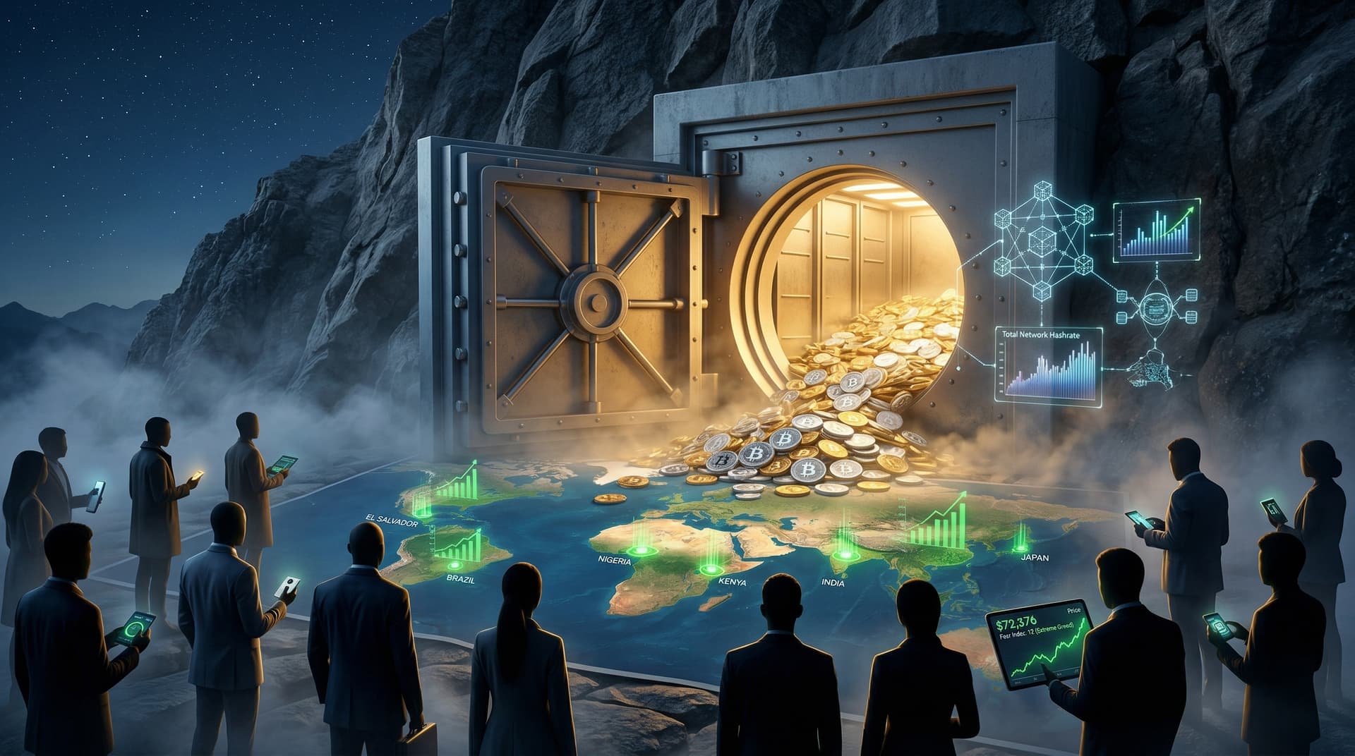 Bitcoin Safest Cryptocurrency at $72K Amid Fear Index 12