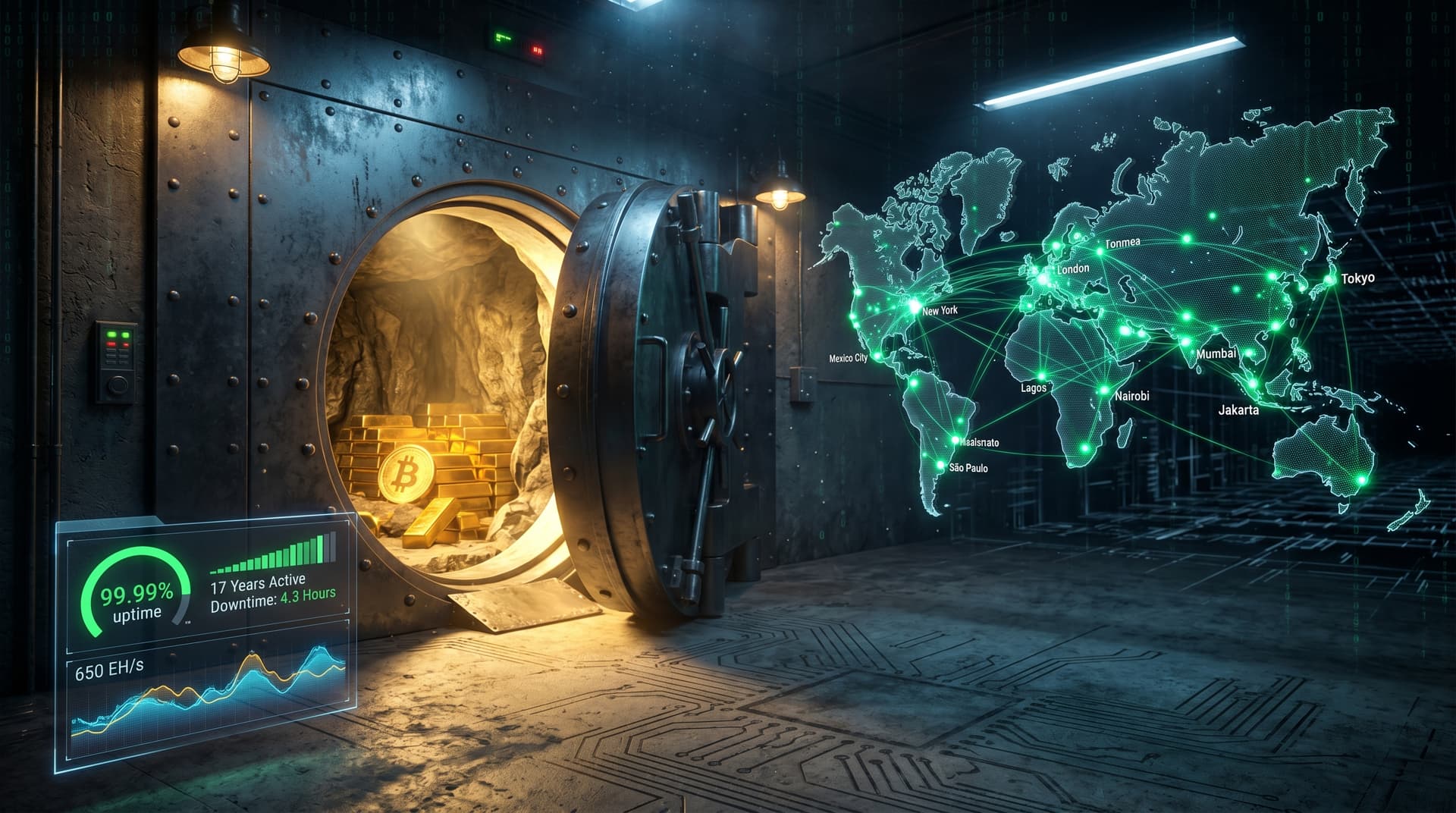 Bitcoin Safest Cryptocurrency Achieves 99.99% Uptime Over 17 Years