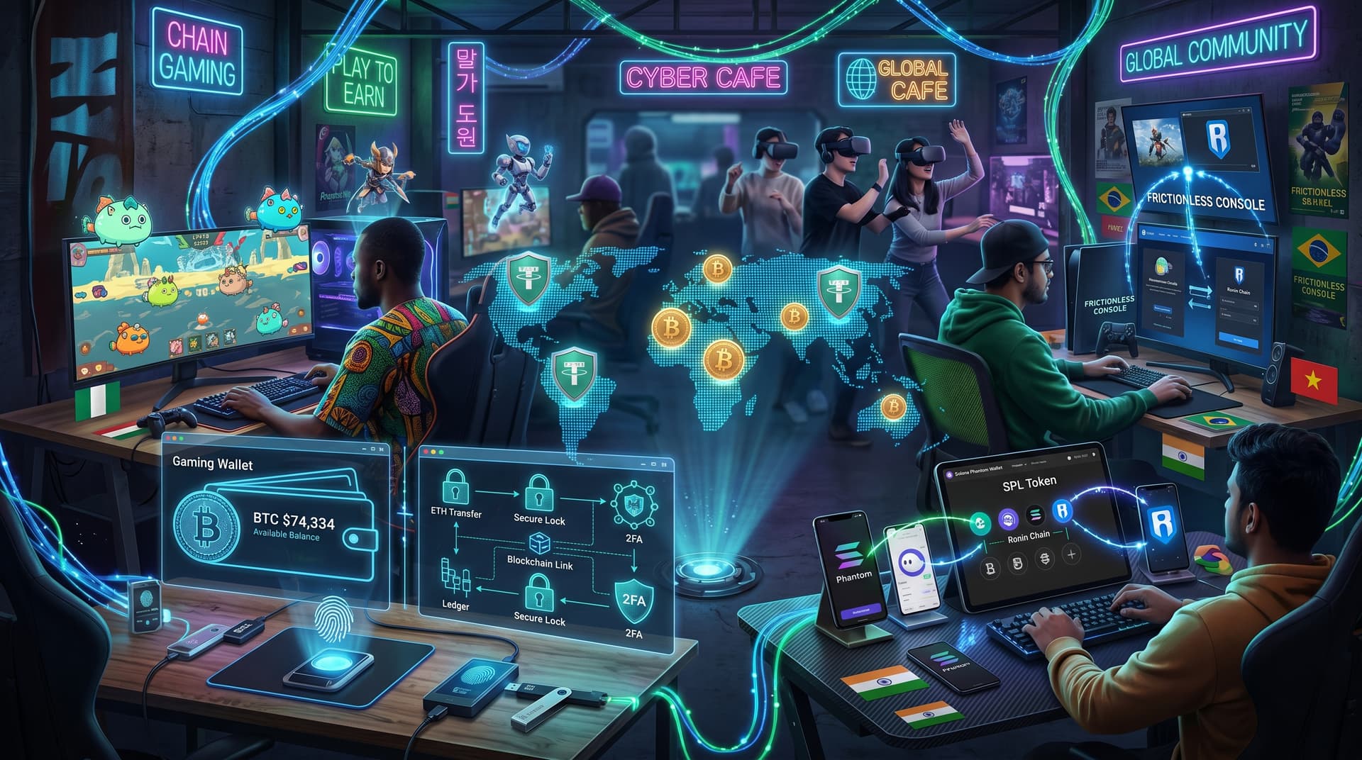 Crypto Funding Gaming Wallets Surge as BTC Climbs 4.7% to $74,334