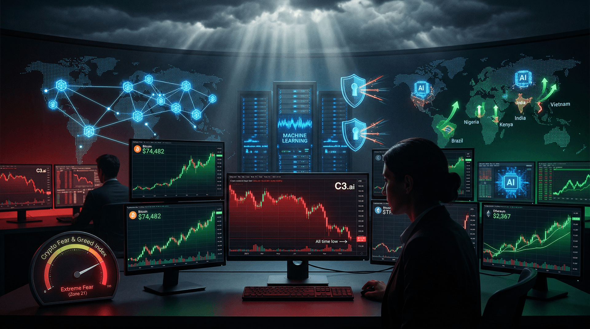 AI Stock C3.ai Hits $15.20 Low as Bitcoin Rallies 5%