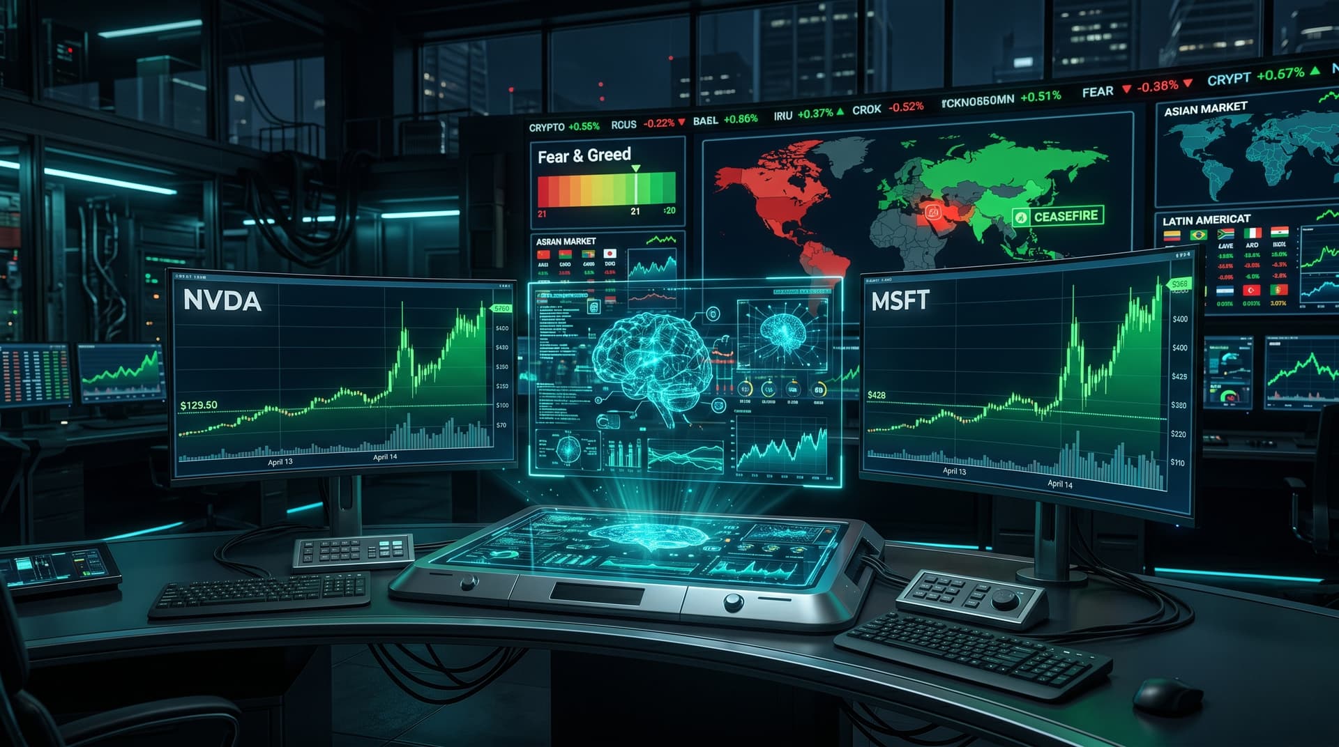 Claude Agent AI Stocks Gain 12% on Nvidia, MSFT Before Iran Ceasefire