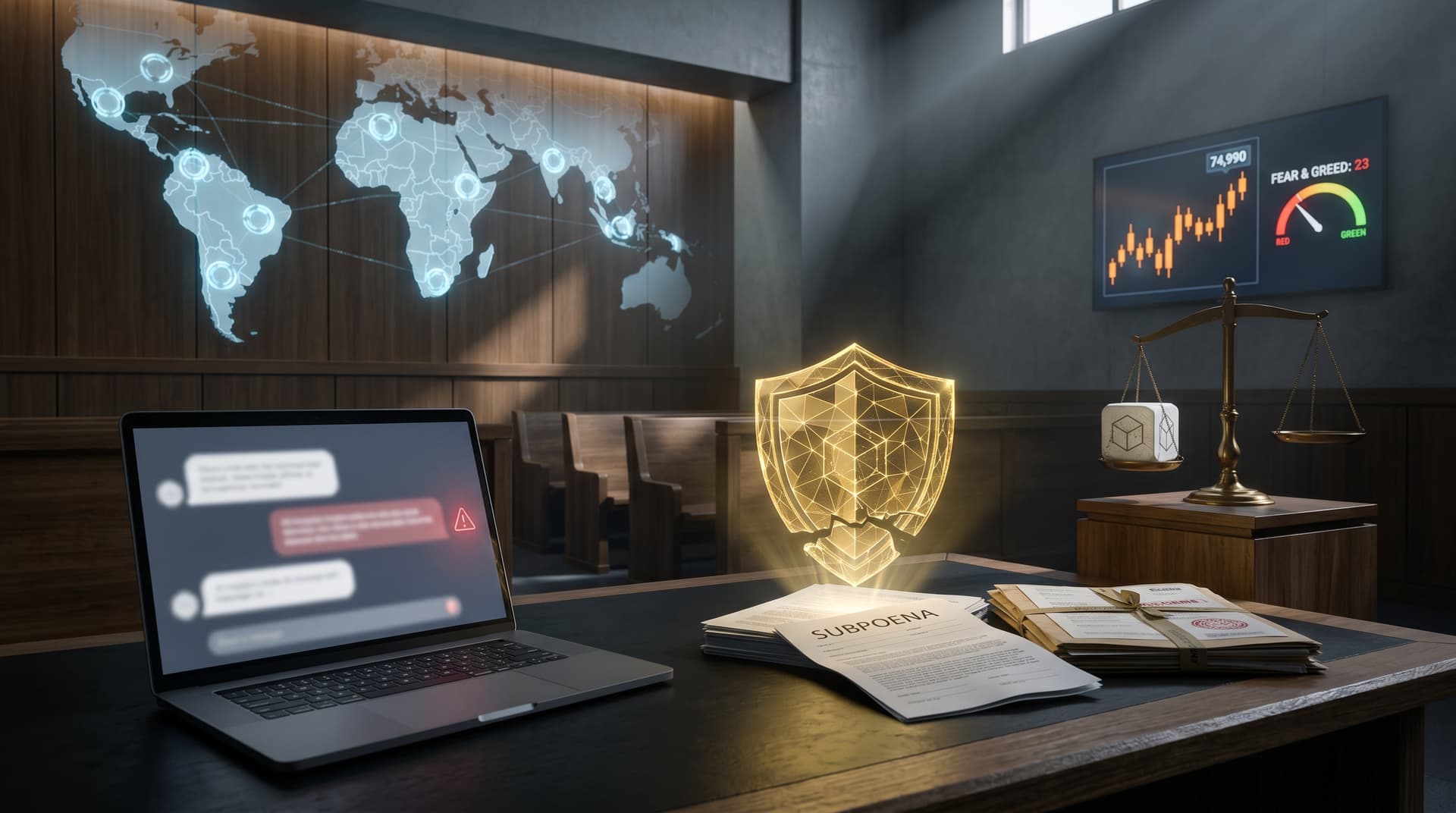 AI Evidence Rulings Declare Chat Logs Admissible, BTC Hits $74,990