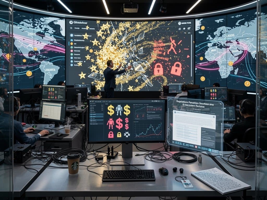 Cracked fake GitHub stars reveal malicious code on repository dashboard amid global cybersecurity map