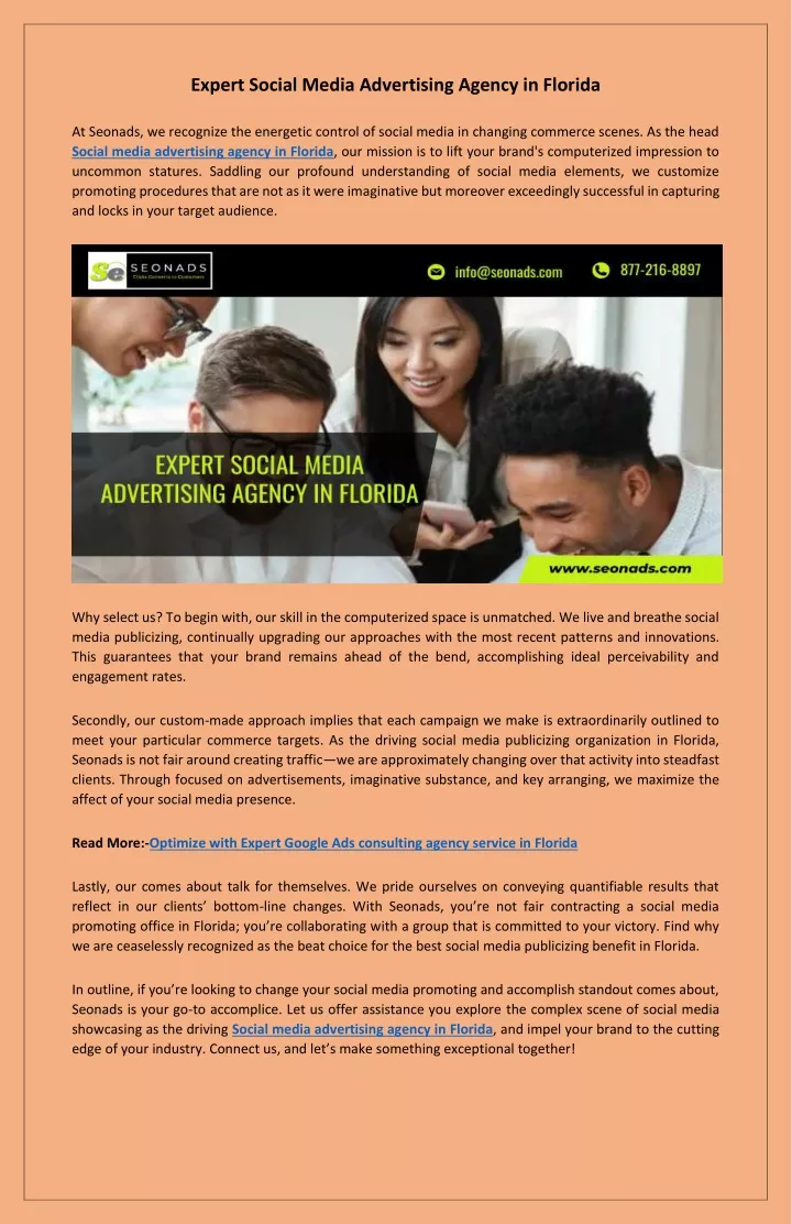 PPT - Premier Social Media Advertising Agency in Florida PowerPoint Presentation - ID:13115211