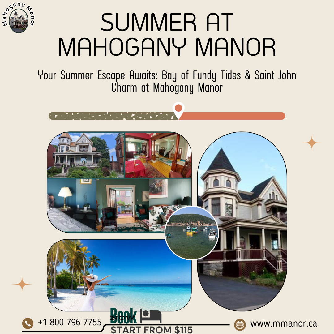 Bay of Fundy Tides & Saint John Charm: Your Summer at Mahogany Manor B&B | by Lisa Wilson | May, 2024 | Medium