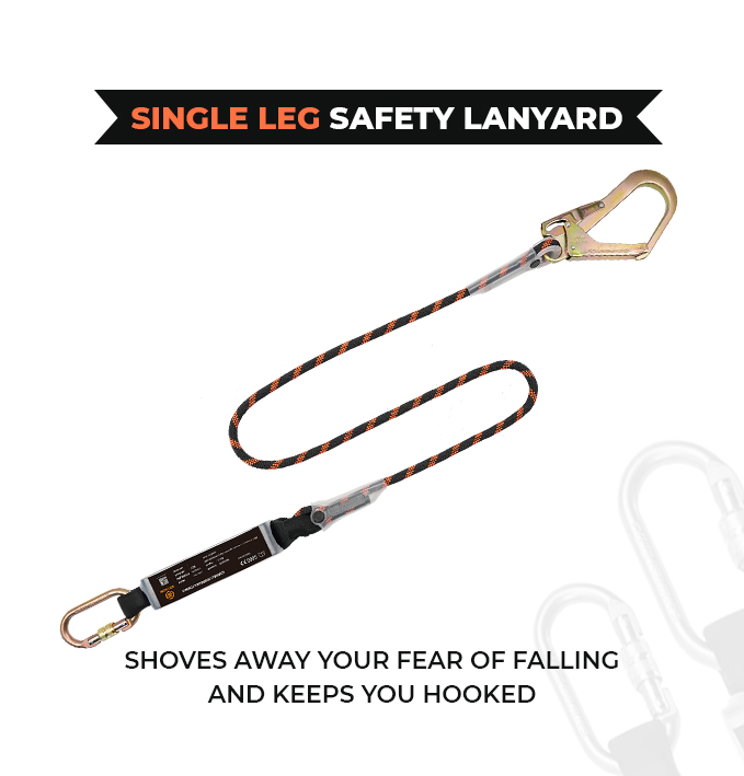 Single Leg Safety Lanyard 1.8m - TrekkersPK Shop