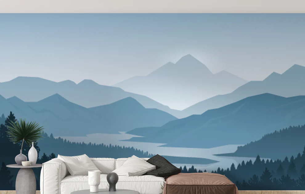 Create a Serene Atmosphere with Mountain Murals