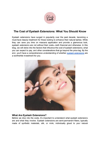 Eyelash Extensions by Lady Lash | Premium, Safe & Gorgeous Lashes