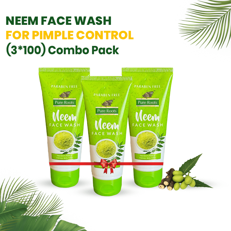 Neem Face Wash (3*100 Combo Pack) - Pure Roots Herbal