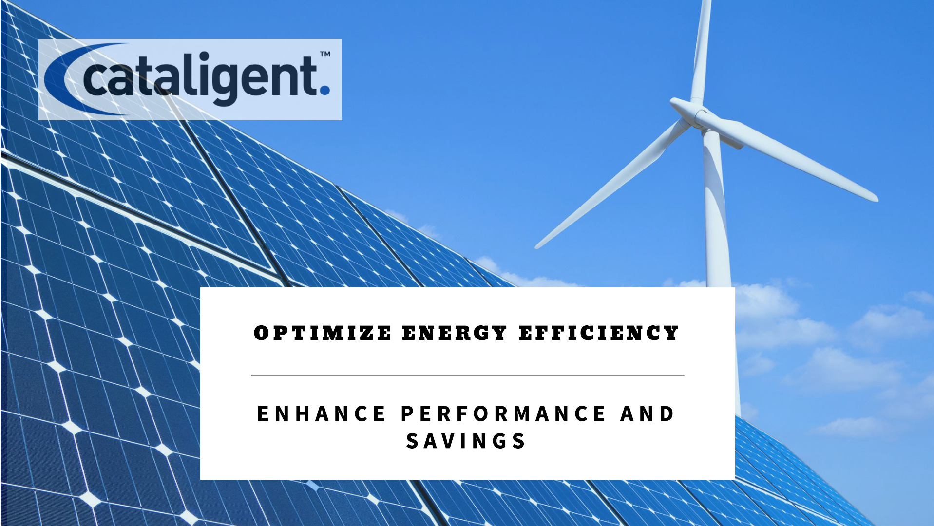 Energy Efficiency Optimization - Cataligent