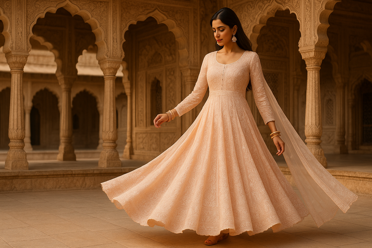 Lucknowi Anarkali: Timeless Elegance in Every Flare | Lebanon Hub