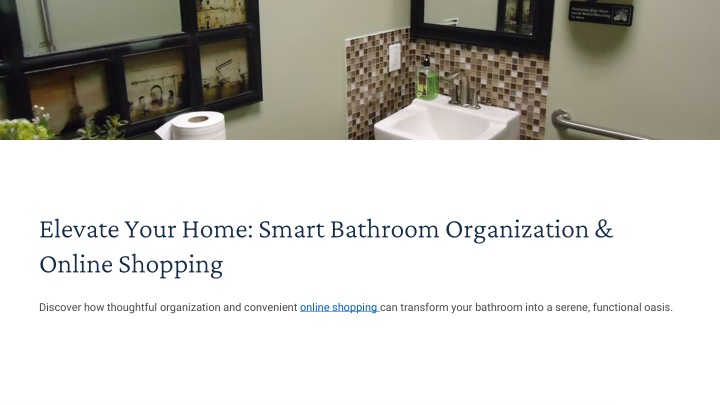 PPT - Elevate-Your-Home-Smart-Bathroom-Organization-and-Online-Shopping PowerPoint Presentation - ID:14447085
