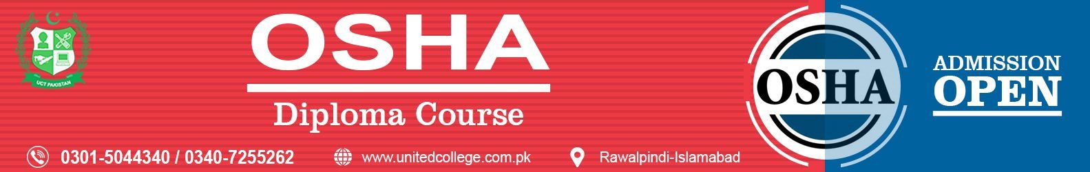 OSHA Course In Rawalpindi Islamabad 0344-5596000 | Top Professional Course