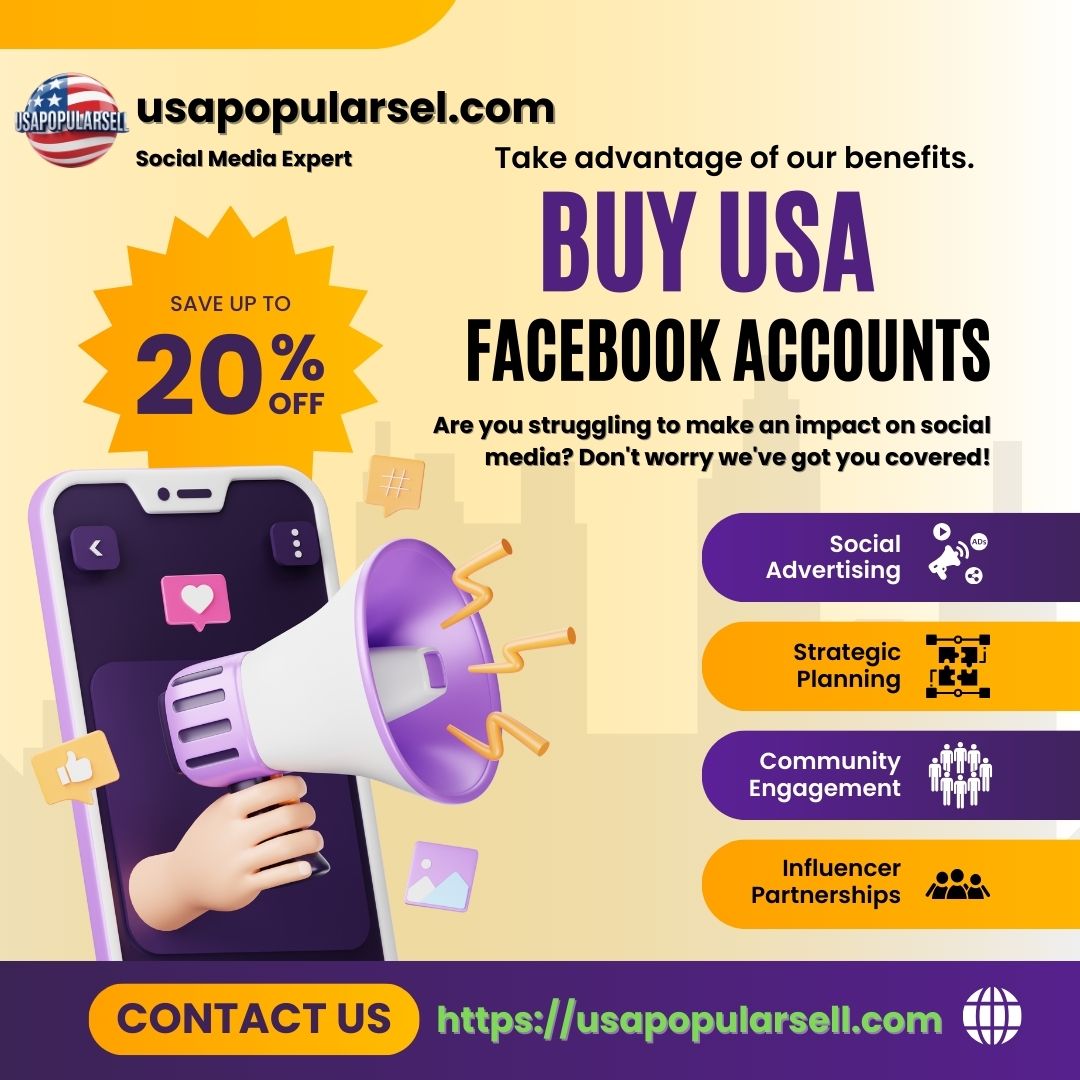 Buy USA Facebook Accounts - 100% Best service provider